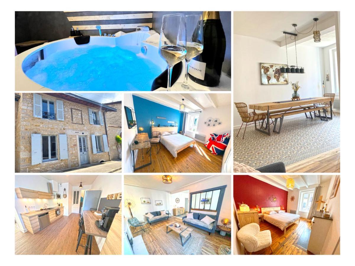 Gite Cosy Avec Jacuzzi Classe 3 Etoiles Poncin Exterior photo